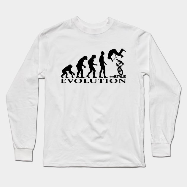 bmx freestyle, freestyle evolution Long Sleeve T-Shirt by hottehue